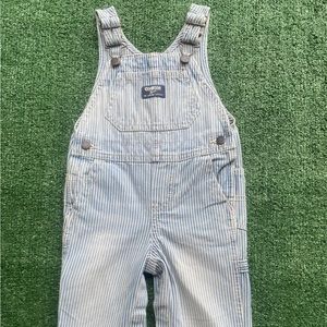 OshKosh B’Gosh Vestbak Blue Stripe Overalls Size 18 Months